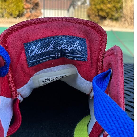 Converse Chuck Taylor II All Star Red & White Low Sneaker Women 10/41.5 - Picture 7 of 12